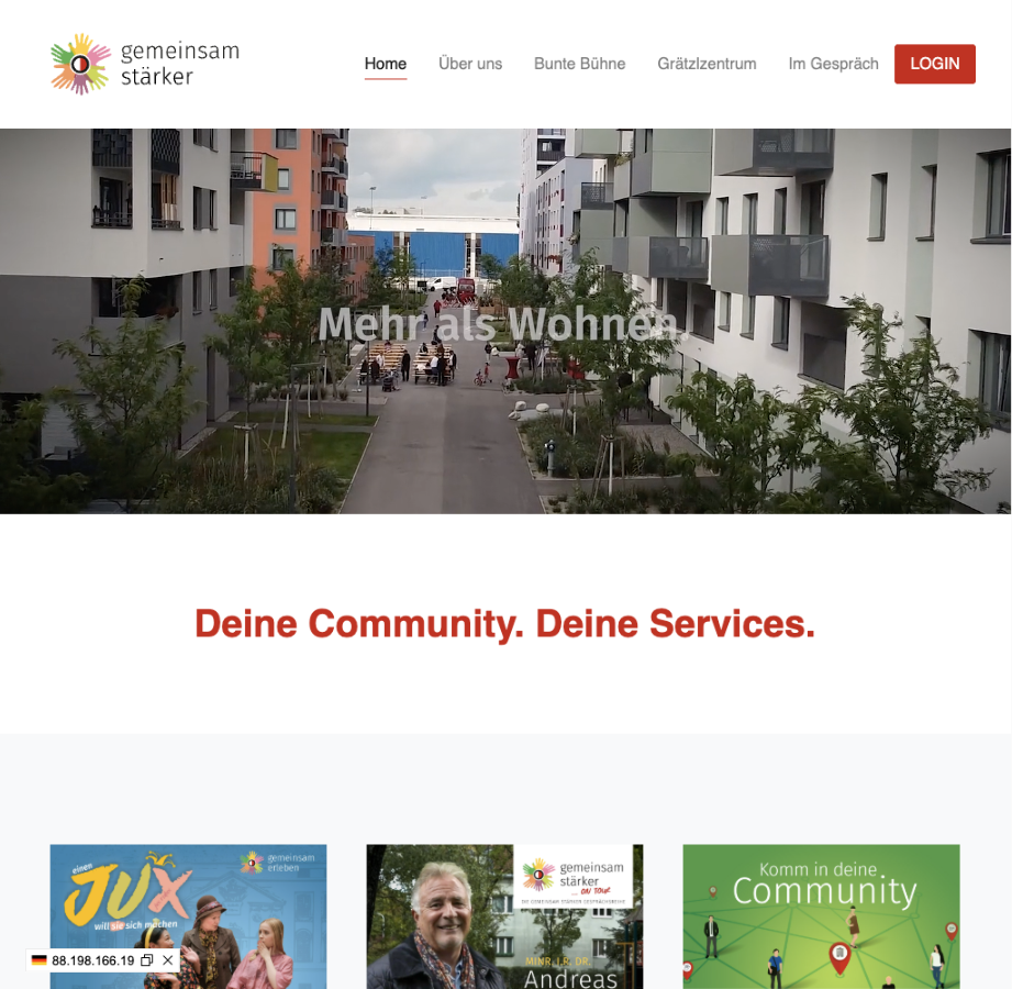 Screenshot Gemeinsam Stärker